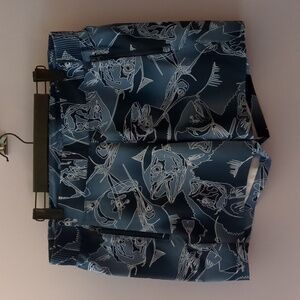 Columbia PFG Women Shorts-Blue Fish Print -Large